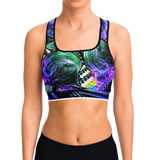 DJ Meowzers Kaleidoscope Halter Crop Top (Womens)