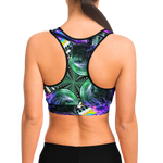 DJ Meowzers Kaleidoscope Halter Crop Top (Womens)